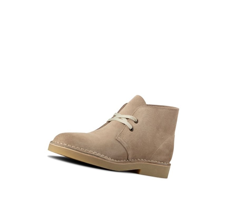 Botas De Desierto Clarks Ligeros Gamuza Mujer Beige | AOQV-21450