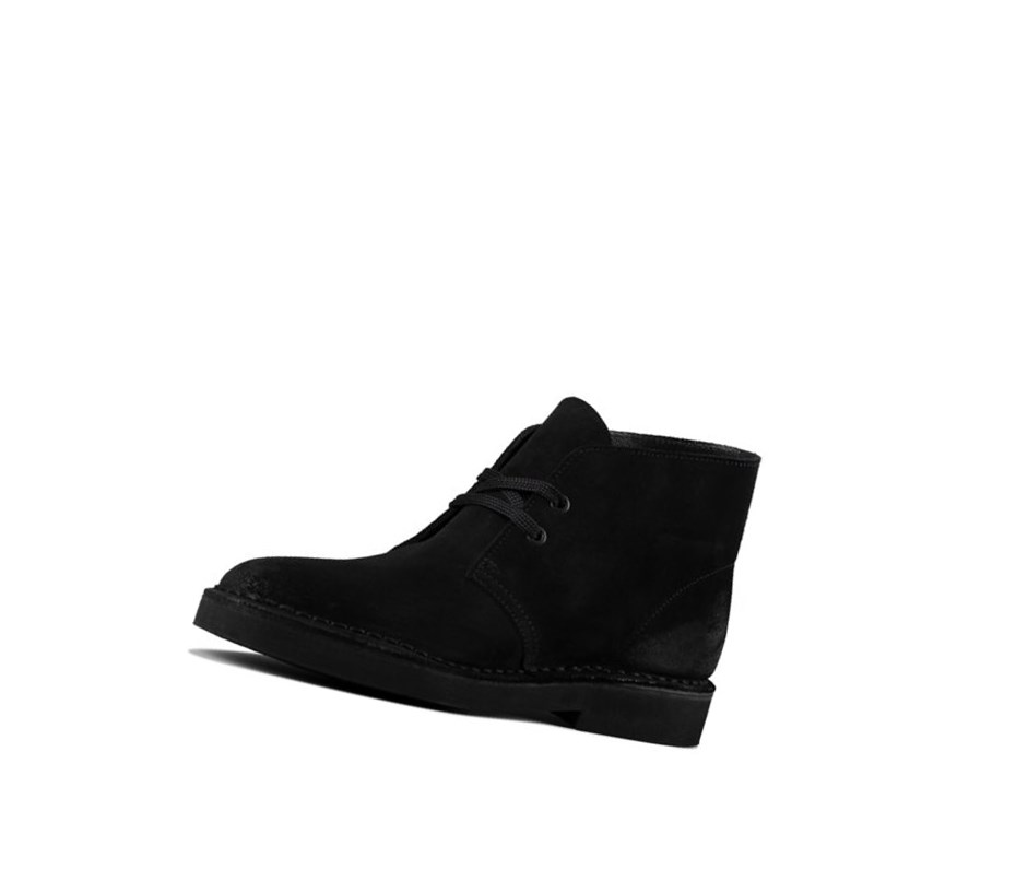 Botas De Desierto Clarks Ligeros Gamuza Mujer Negras | ULEV-23795