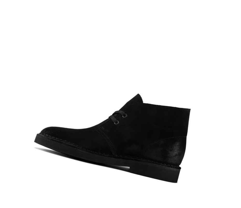 Botas De Desierto Clarks Ligeros Gamuza Mujer Negras | ULEV-23795