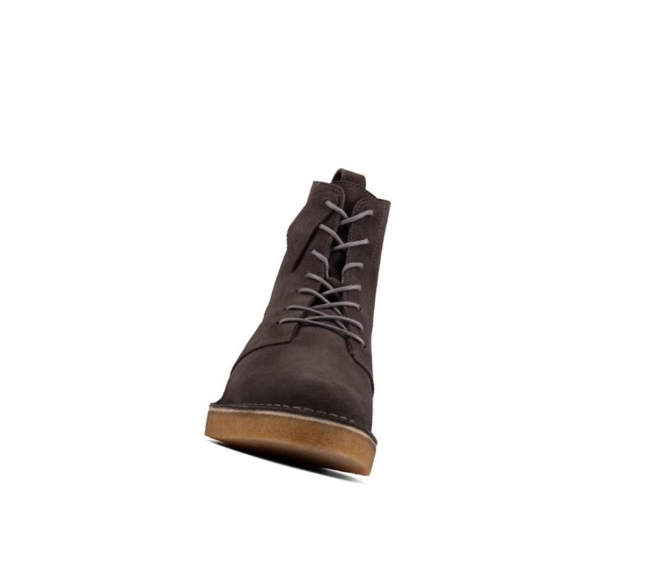 Botas De Desierto Clarks Mali 2 Cuero Hombre Gris Oscuro | GIJE-08354