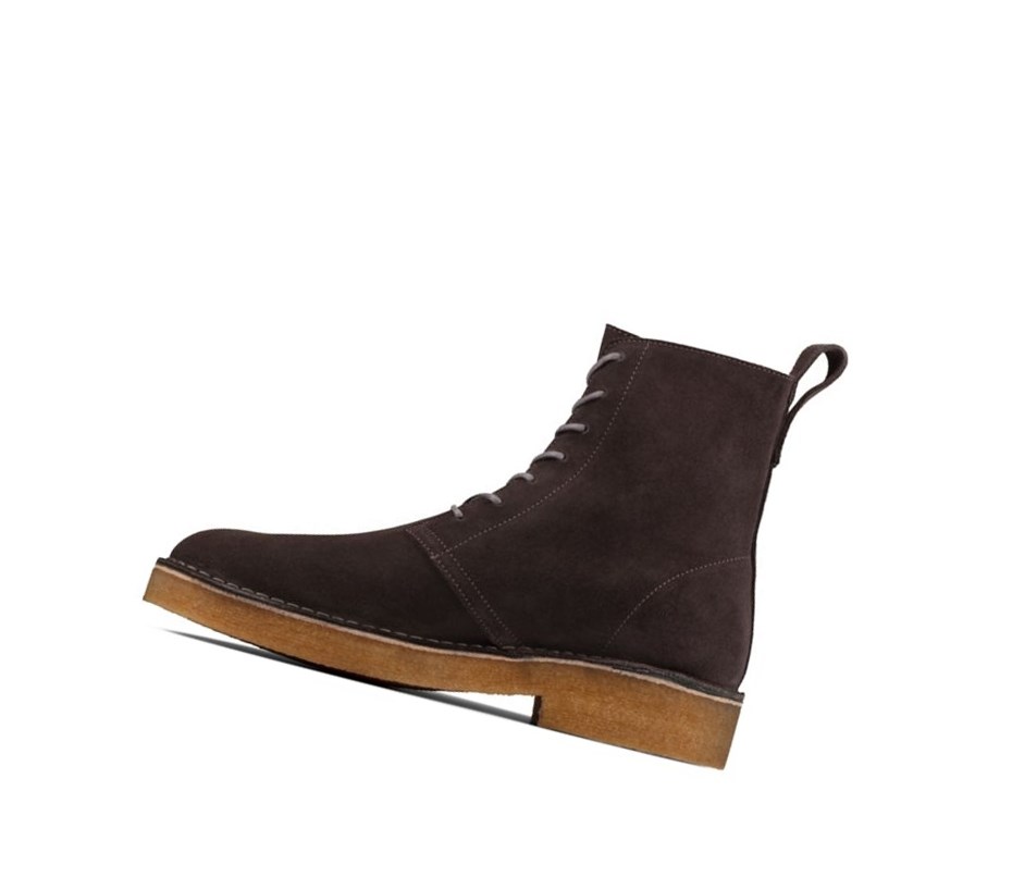 Botas De Desierto Clarks Mali 2 Cuero Hombre Gris Oscuro | GIJE-08354