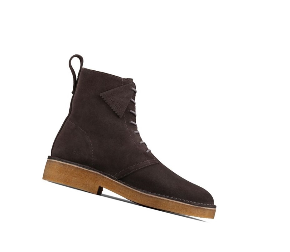 Botas De Desierto Clarks Mali 2 Cuero Hombre Gris Oscuro | GIJE-08354