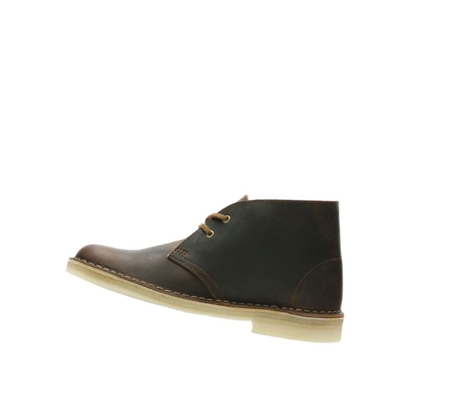 Botas De Desierto Clarks Originales Cuero Mujer Marrones Oscuro | BAON-90637