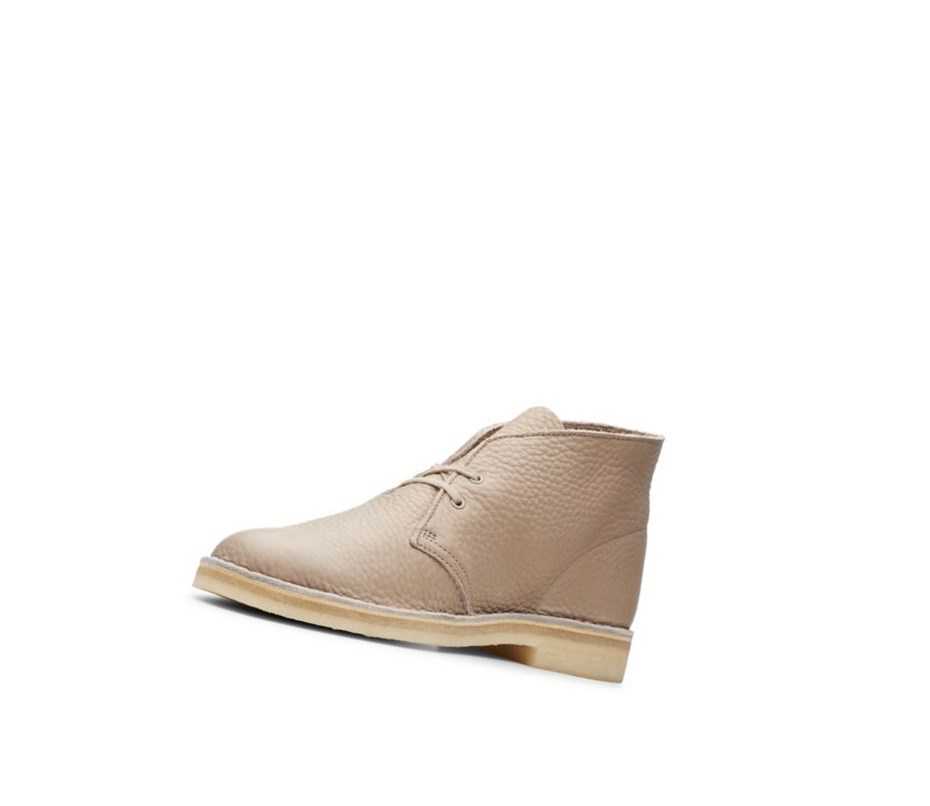 Botas De Desierto Clarks Originales Cuero Hombre Beige | GPZR-80654