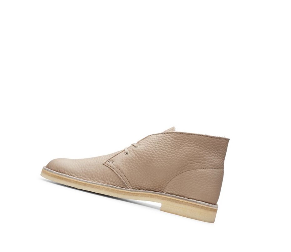 Botas De Desierto Clarks Originales Cuero Hombre Beige | GPZR-80654