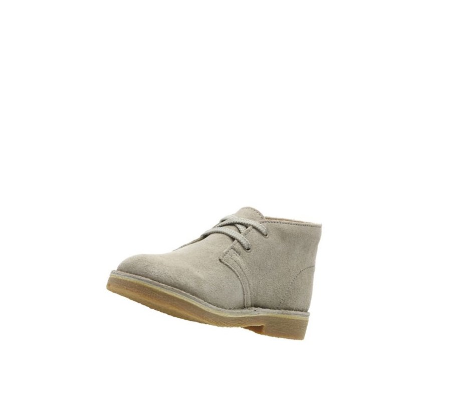 Botas De Desierto Clarks Originales Gamuza Niña Beige | BZAN-54370