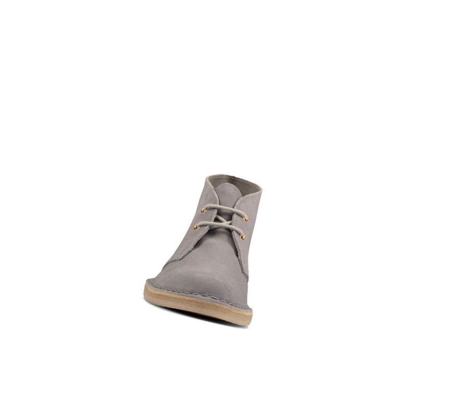 Botas De Desierto Clarks Originales Gamuza Mujer Azules Gris | EKBA-45321