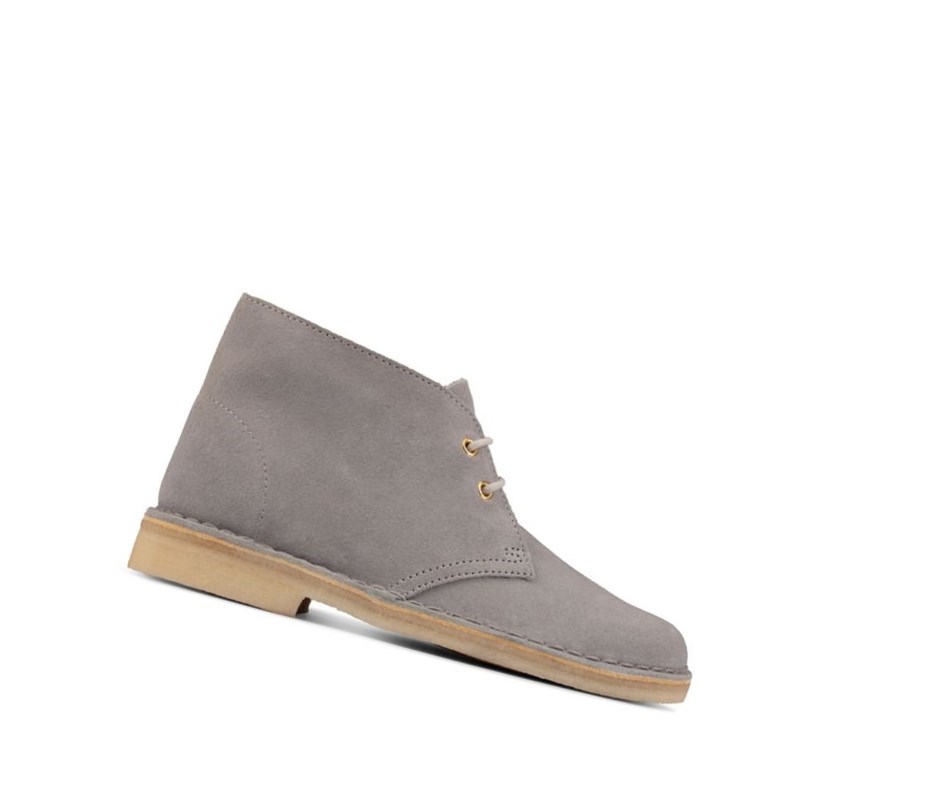 Botas De Desierto Clarks Originales Gamuza Mujer Azules Gris | EKBA-45321