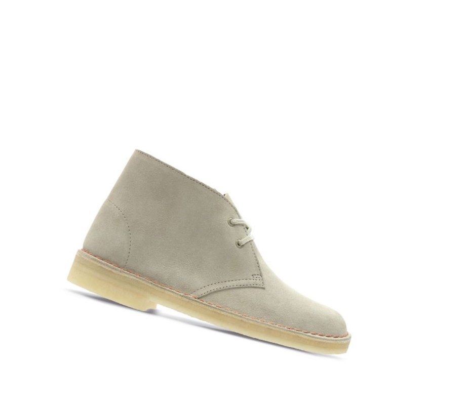 Botas De Desierto Clarks Originales Gamuza Mujer Beige | SPNO-28064