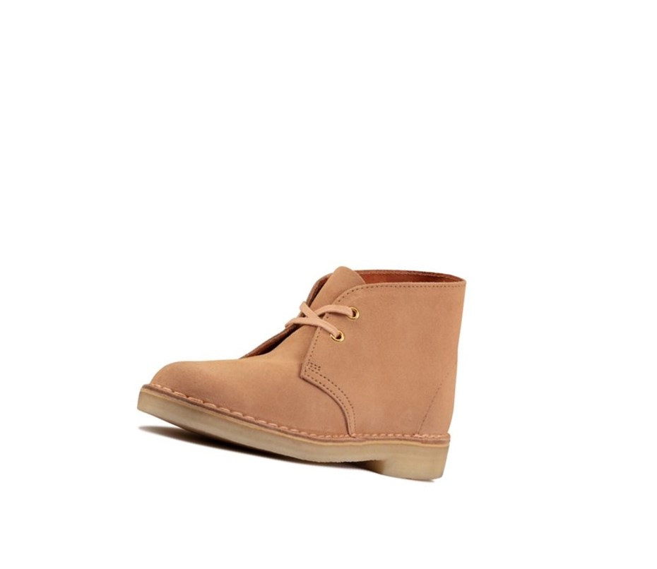 Botas De Desierto Clarks Originales Gamuza Mujer Marrones | WSKX-20859