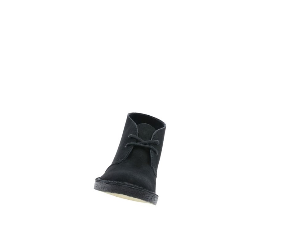 Botas De Desierto Clarks Originales Gamuza Mujer Negras | YGLP-78532