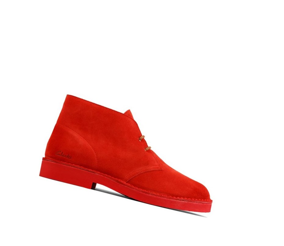 Botas De Desierto Clarks Ortholite Gamuza Hombre Rojas | TSXG-98346