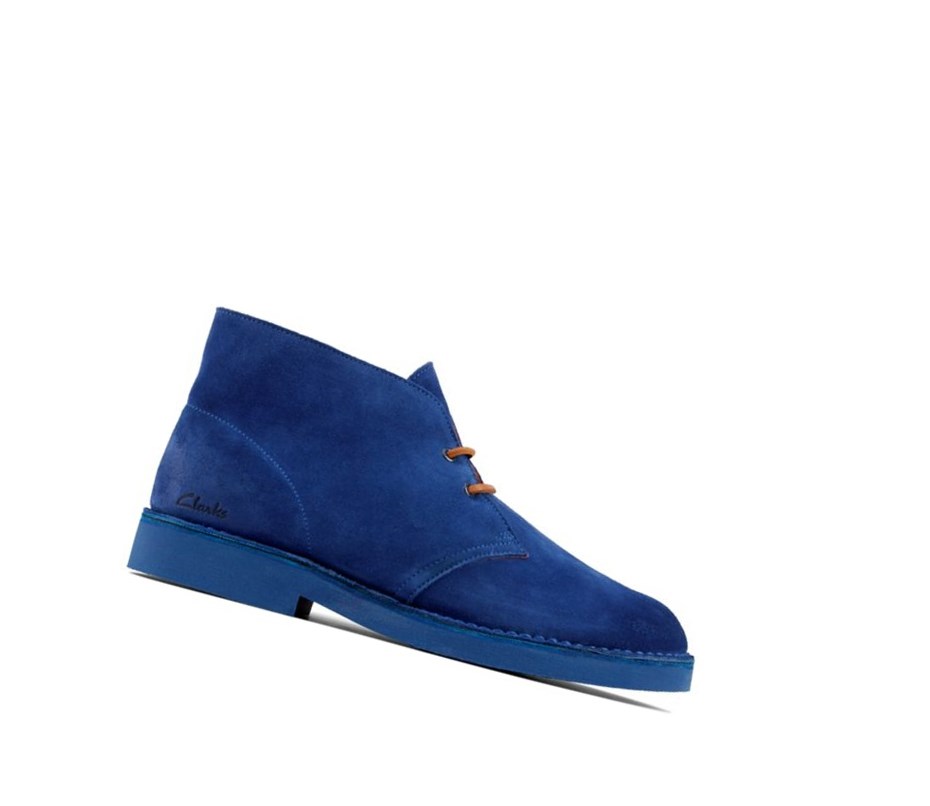 Botas De Desierto Clarks Ortholite Gamuza Hombre Azules | WQLS-78320