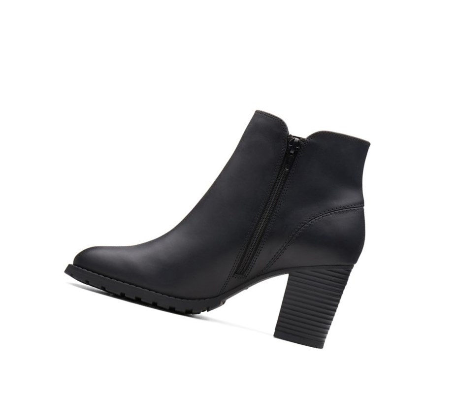 Botas de Tacon Clarks Verona Trish Cuero Mujer Negras | RGDB-82710