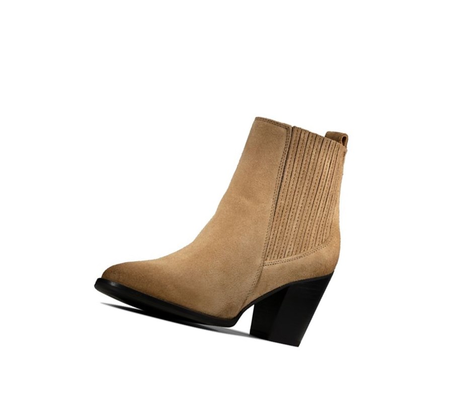 Botas de Tacon Clarks West Lo Gamuza Mujer Marrones | VIPK-47025