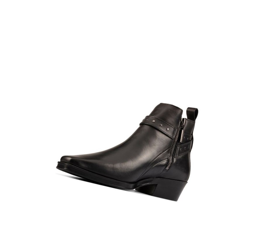 Botines Clarks Alcina Lo Cuero Mujer Negras | DQTU-65873