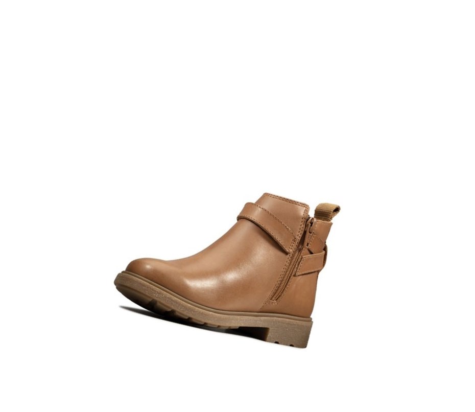 Botines Clarks Astrol Soar Cuero Niña Marrones | UTBF-58126