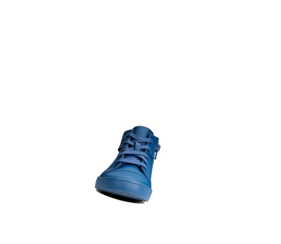 Botines Clarks City Oasis Cuero Niña Azules Oscuro | CINH-45927