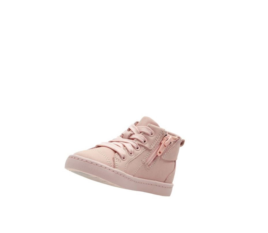 Botines Clarks City Oasis Cuero Niño Rosas | FWIA-51639