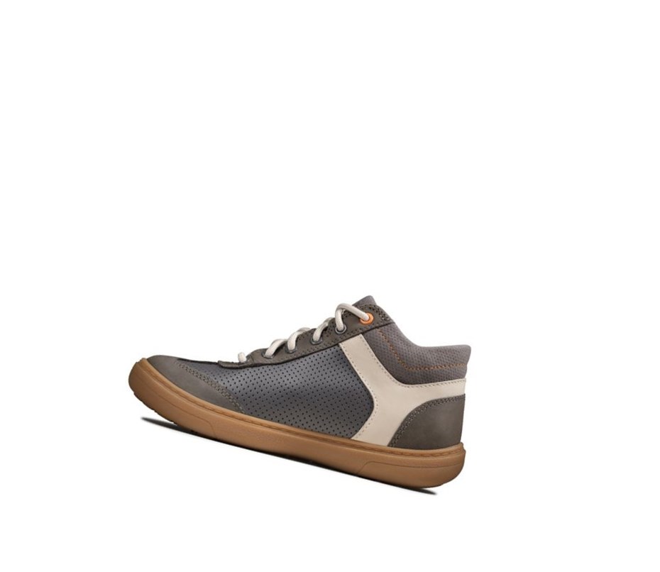 Botines Clarks Flash Seek Cuero Niño Gris | SUIW-34015