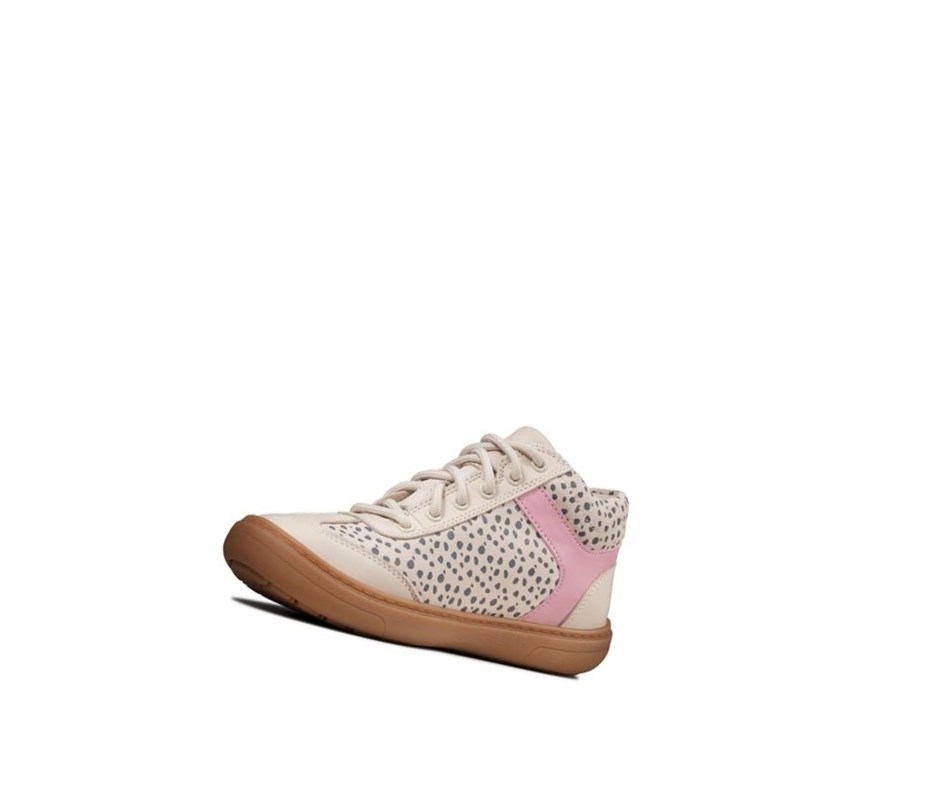 Botines Clarks Flash Twist Gamuza Niña Leopardo | GVQB-40362