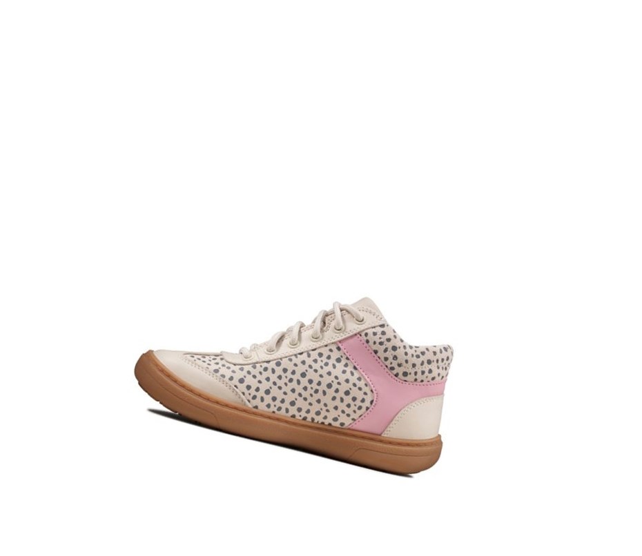 Botines Clarks Flash Twist Gamuza Niña Leopardo | GVQB-40362