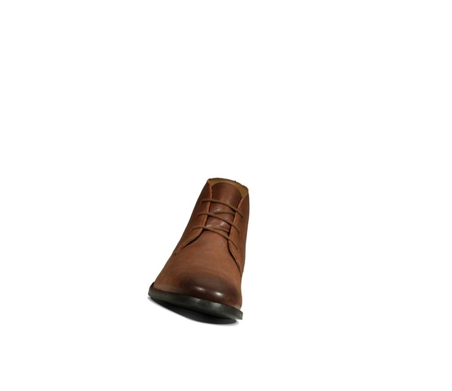 Botines Clarks Flow Top Cuero Hombre Marrones | UZTO-51627