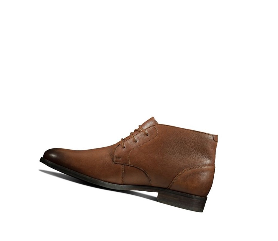 Botines Clarks Flow Top Cuero Hombre Marrones | UZTO-51627