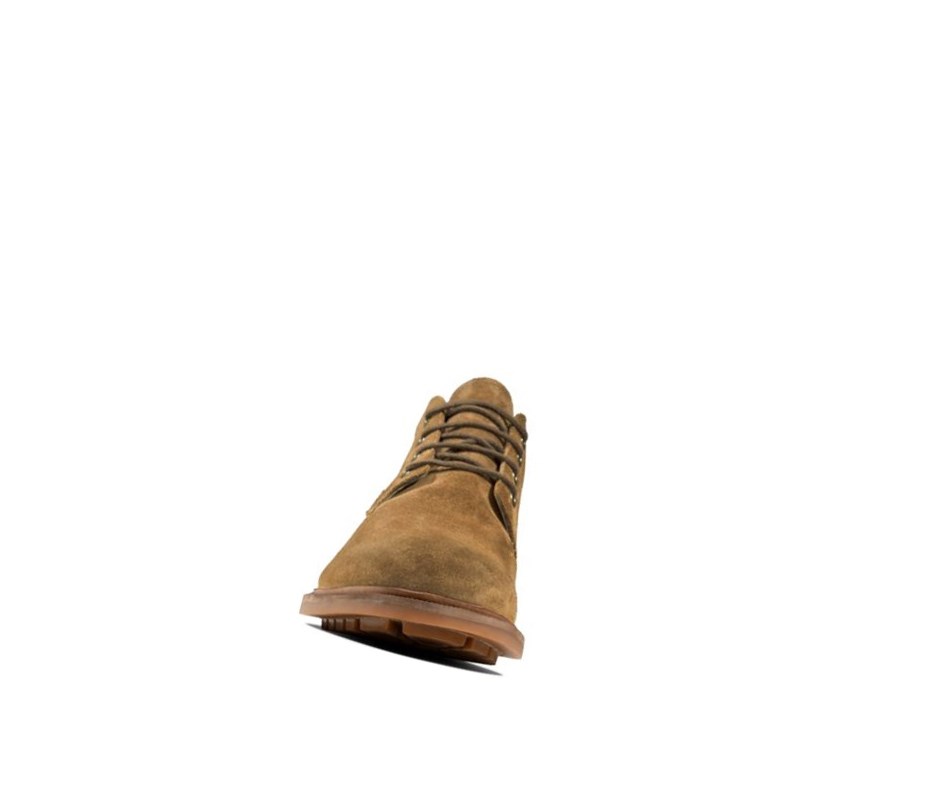 Botines Clarks Foxwell Mid Cuero Hombre Marrones | CYPR-41380