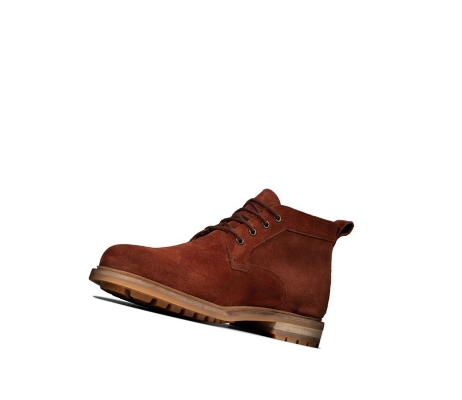 Botines Clarks Foxwell Mid Cuero Hombre Marrones | UXJV-15064