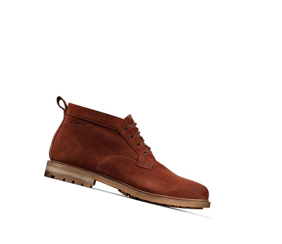 Botines Clarks Foxwell Mid Cuero Hombre Marrones | UXJV-15064