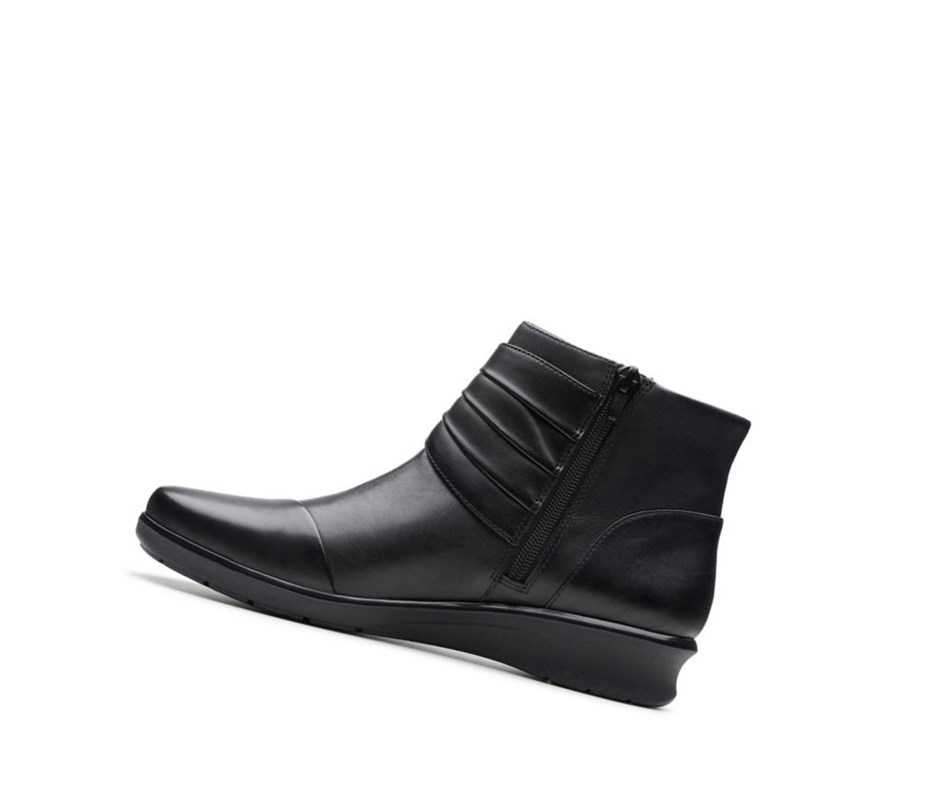 Botines Clarks Hope Twirl Cuero Mujer Negras | CTYF-69048