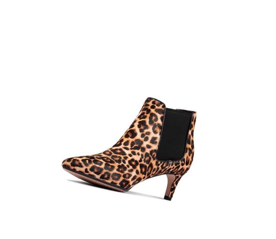 Botines Clarks Laina 55 Print Gamuza Mujer Leopardo | HSXJ-18246