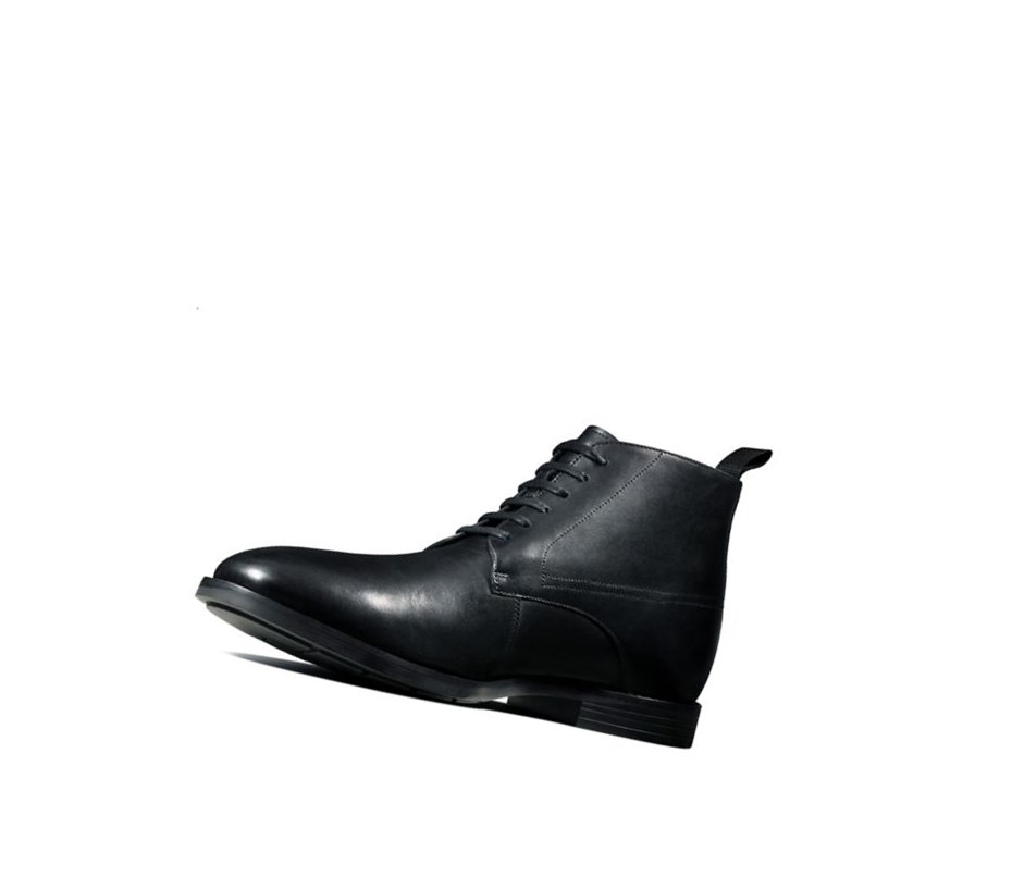 Botines Clarks Ronnie Up Gore-tex Cuero Hombre Negras | LQPU-29307