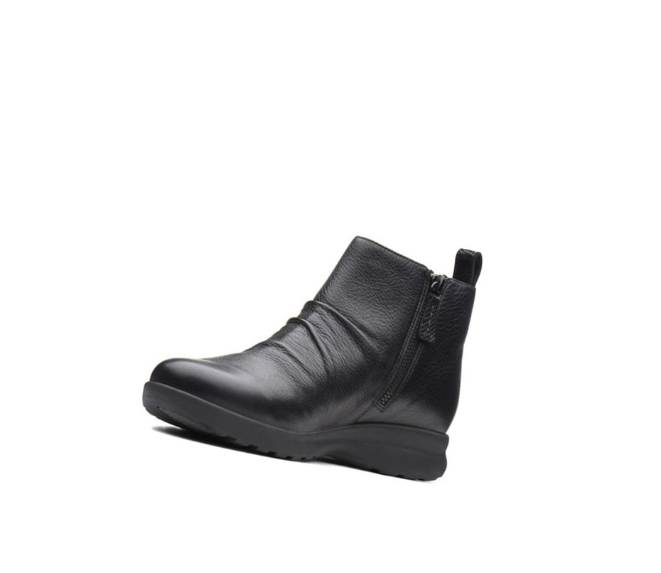 Botines Clarks Un Adorn Mid Cuero Mujer Negras | ZMJO-86952