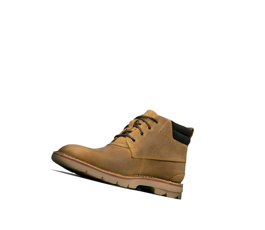 Botines Clarks Varick Heal Cuero Hombre Marrones | GQWY-81372