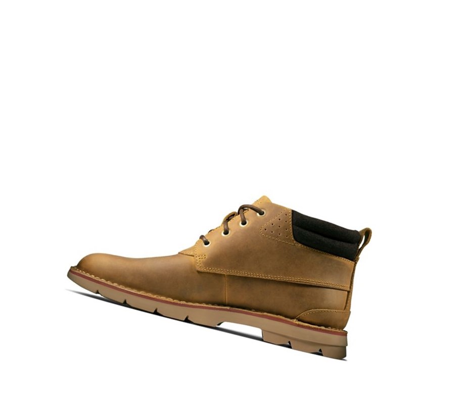 Botines Clarks Varick Heal Cuero Hombre Marrones | GQWY-81372