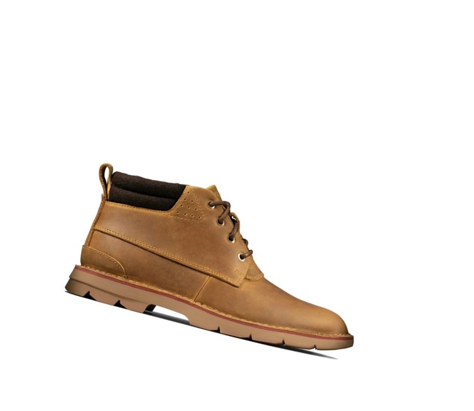 Botines Clarks Varick Heal Cuero Hombre Marrones | GQWY-81372