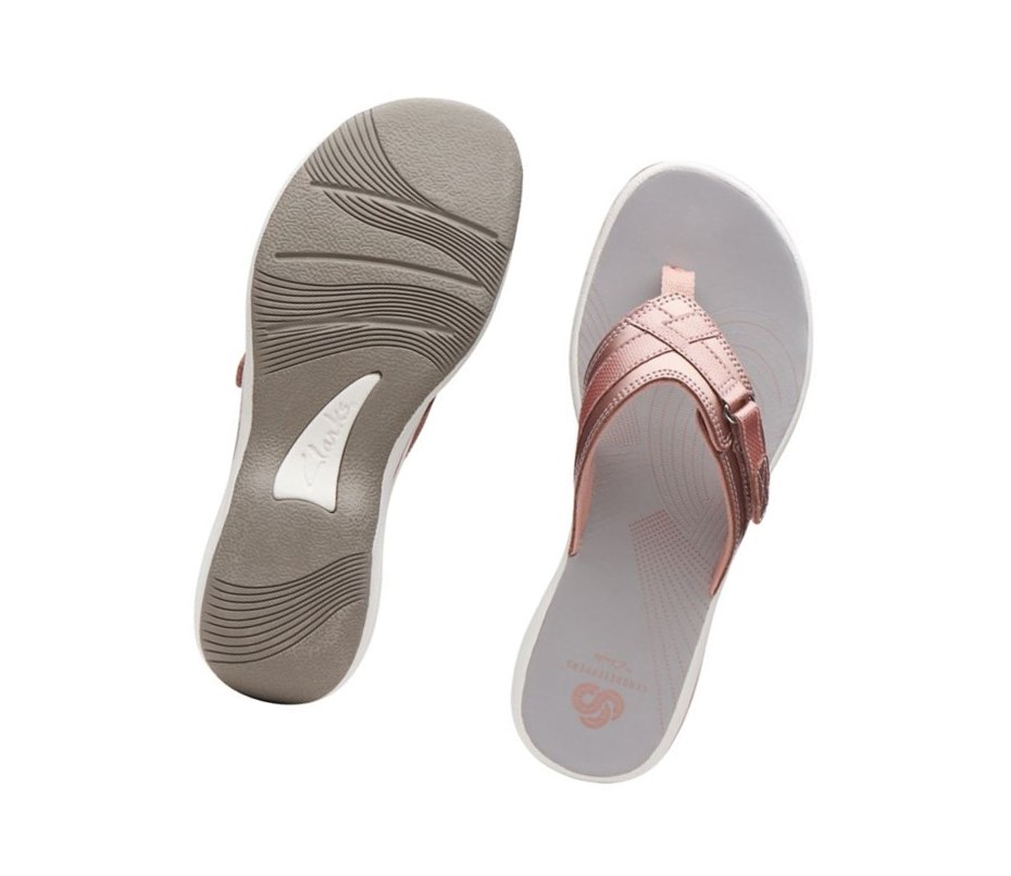 Chanclas Clarks Brinkley Sea Mujer Rosas Doradas | BLRD-03126