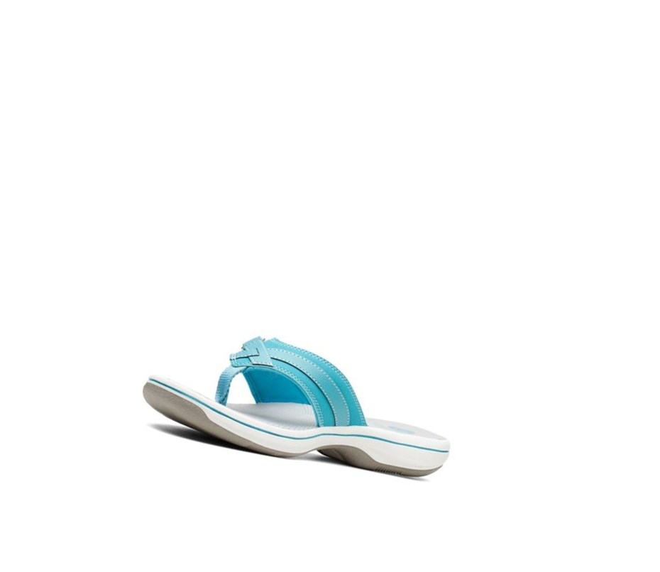 Chanclas Clarks Brinkley Sea Mujer Turquesa | FJWU-81340