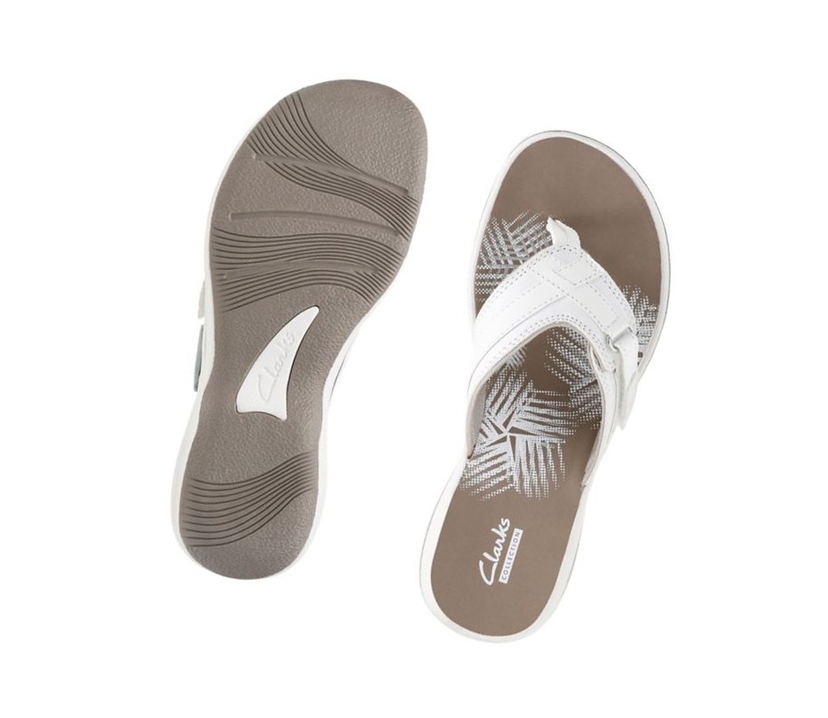 Chanclas Clarks Brinkley Sea Sintetico Mujer Blancas | EWLI-12384