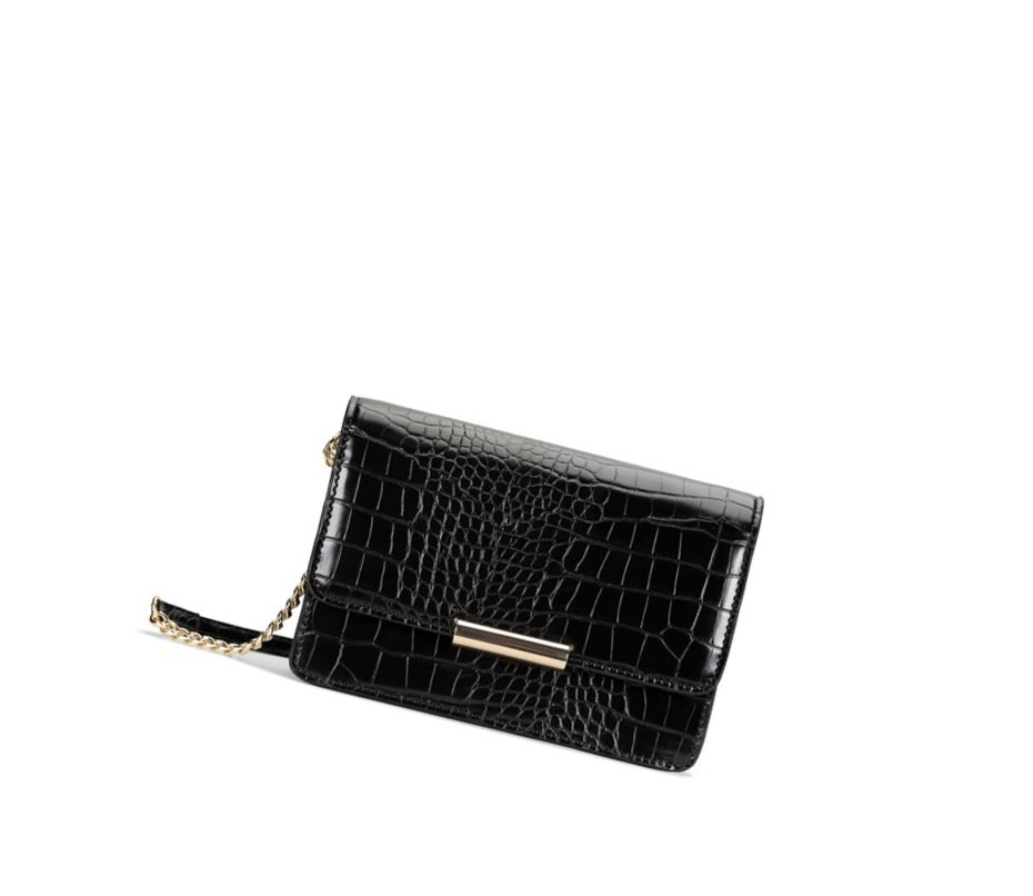 Leather Bags Clarks Treen Willow Croc Mujer Negras | PIFC-81403