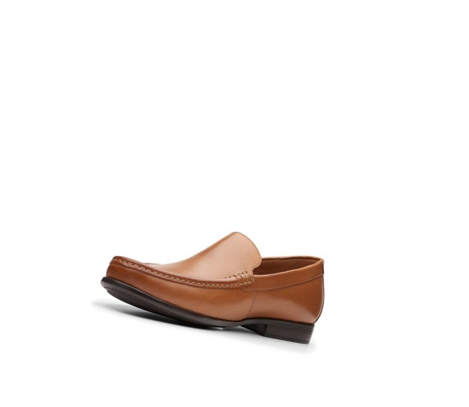 Loafers Clarks Claude Plain Anchos Fit Hombre Marrones | DQBJ-70246