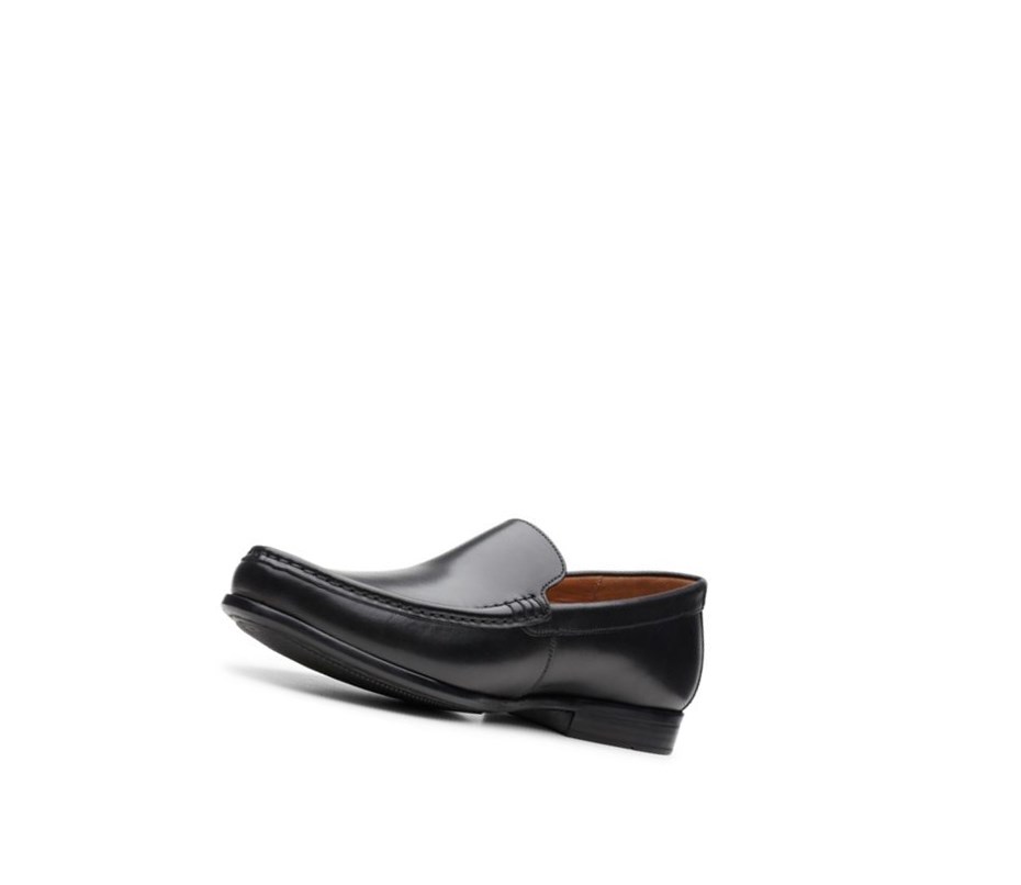 Loafers Clarks Claude Plain Anchos Fit Hombre Negras | XTJK-72941