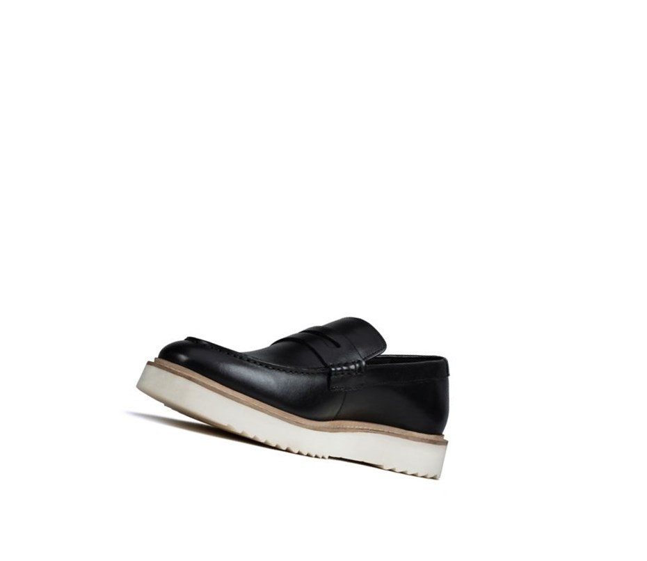 Loafers Clarks Ernest Free Cuero Hombre Negras | PJEG-95706