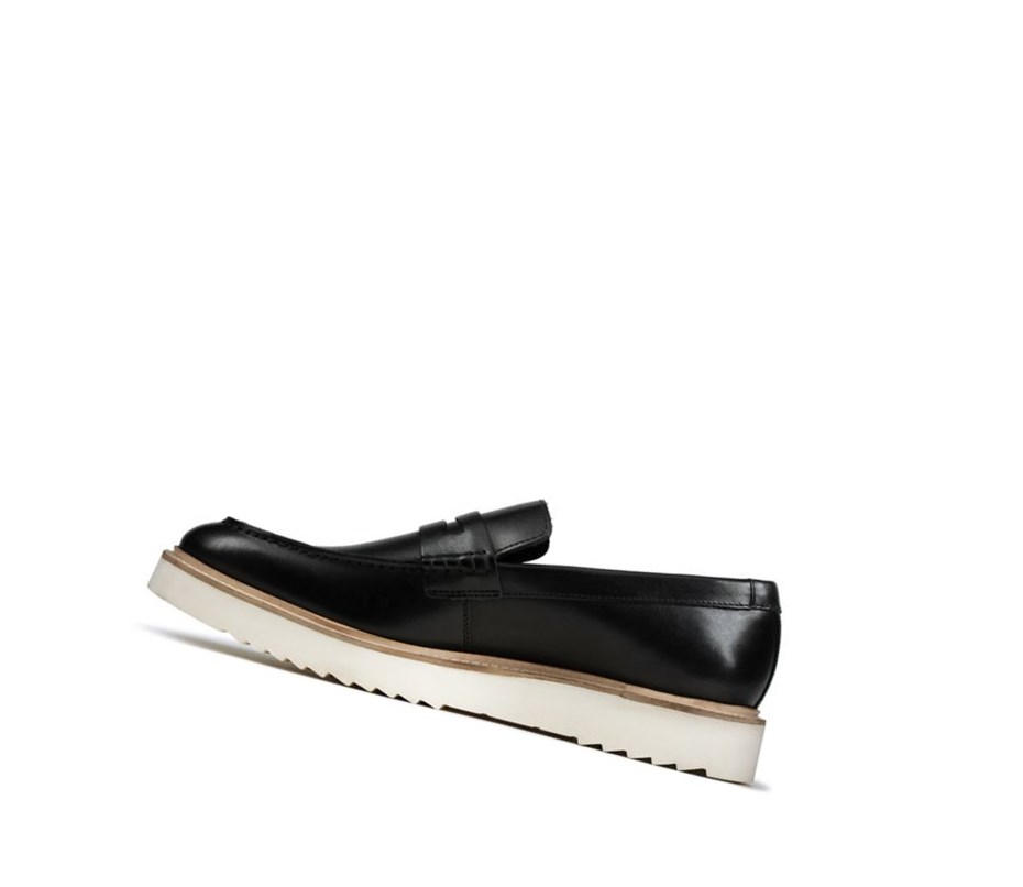 Loafers Clarks Ernest Free Cuero Hombre Negras | PJEG-95706