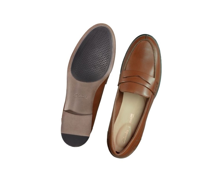 Loafers Clarks Hamble Cuero Mujer Marrones | RMSA-67150