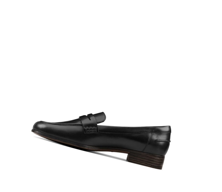 Loafers Clarks Hamble Cuero Mujer Negras | JPWY-23094