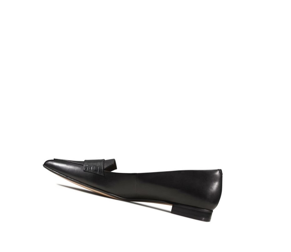 Loafers Clarks Laina 15 Cuero Mujer Negras | LWSK-59624