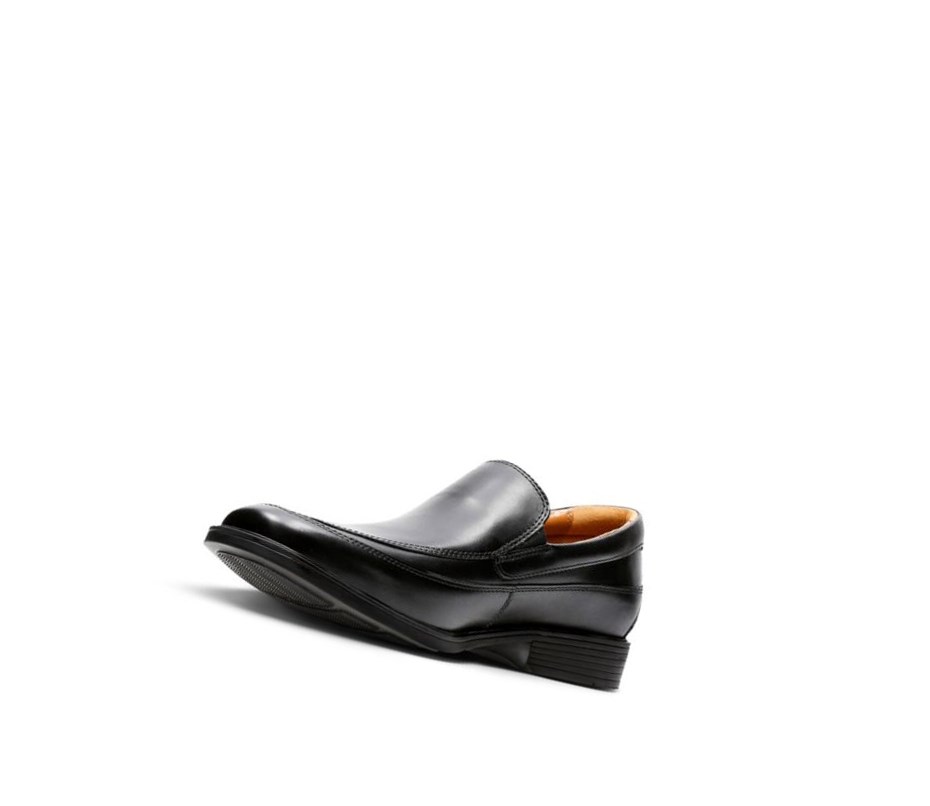 Loafers Clarks Tilden Free Cuero Anchos Fit Hombre Negras | WGQD-62485